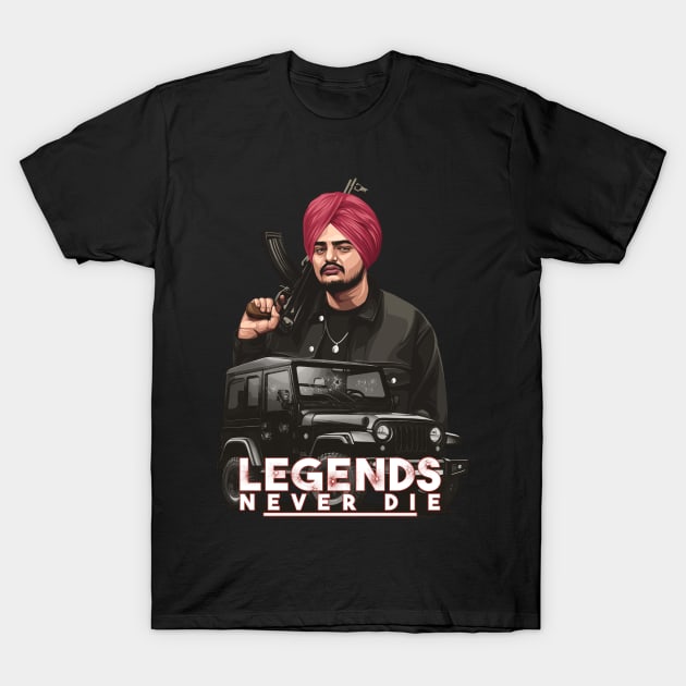 Sidhu Moose Wala: Legend Never Die T-Shirt by ShoppyBubble